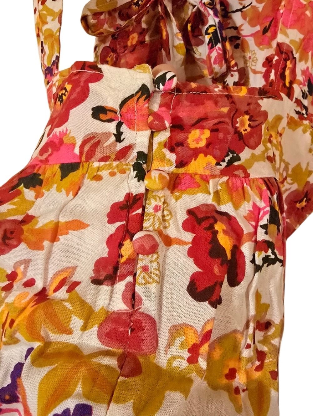 Natural Life Floral Boho Tiered Mini Dress - Size Large - Picture 8 of 16